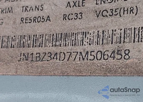 2007 Nissan 350Z Enthusiast from USA, damaged, VIN JN1BZ34D77M506458